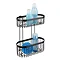 Black 2-Tier Wire Shower Basket  Feature Large Image