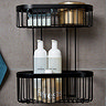 Black 2-Tier Wire Shower Basket  Standard Large Image