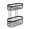Black 2-Tier Wire Shower Basket Large Image
