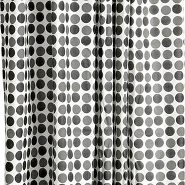 Black Circle PEVA Shower Curtain W1800 x H1800mm - 1605206 Profile Large Image