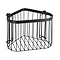 Black Corner Wire Shower Basket Large Image