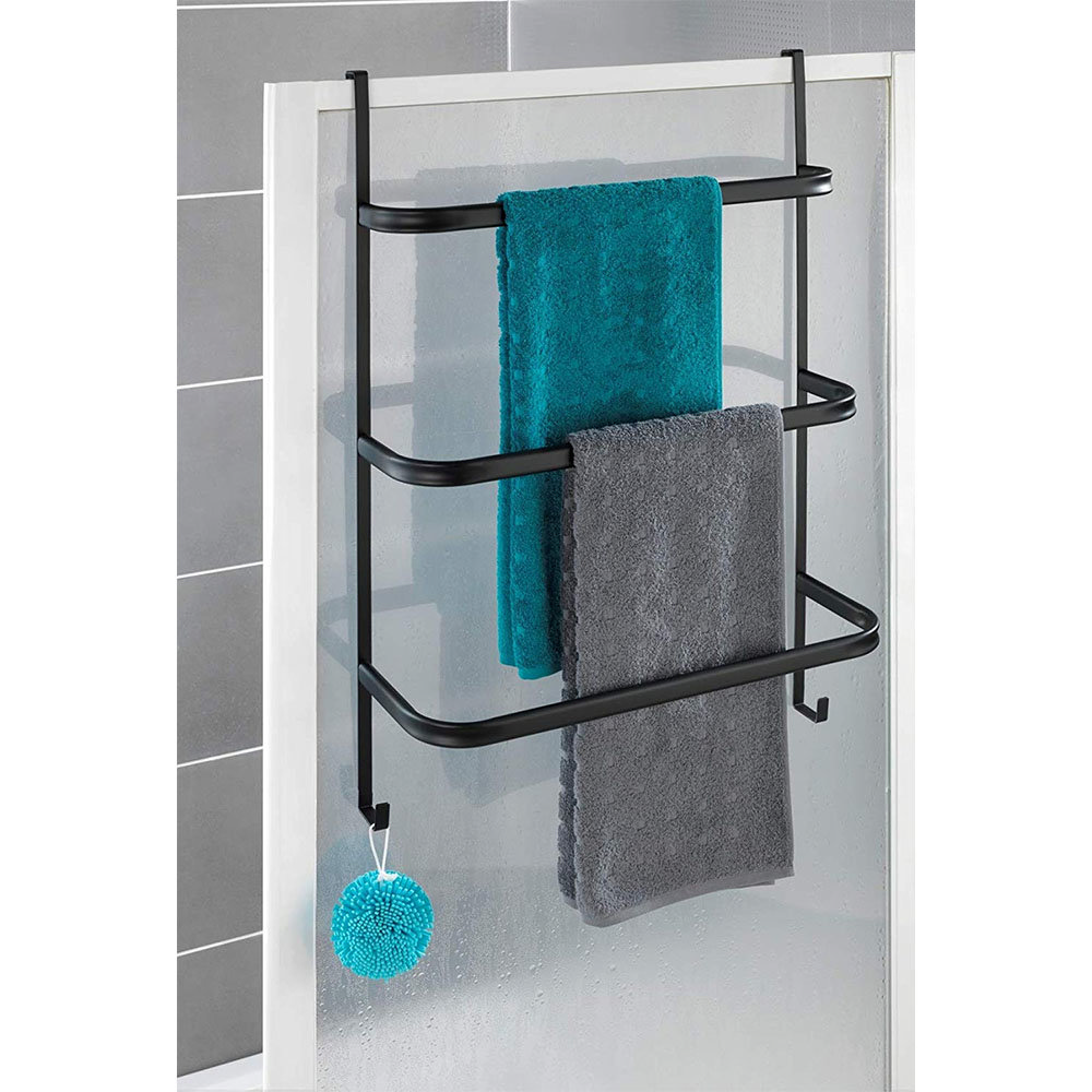 Black Hanging Towel Rack  Standard Large Image