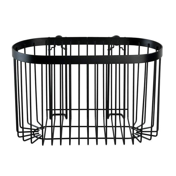 Black Large Wire Shower Basket Profile Large Image