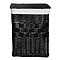 Black Rectangular Wicker Laundry Basket with Cotten Liner - 1900959 Large Image