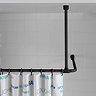 Black Shower Curtain Rail Support Arm  Profile Large Image