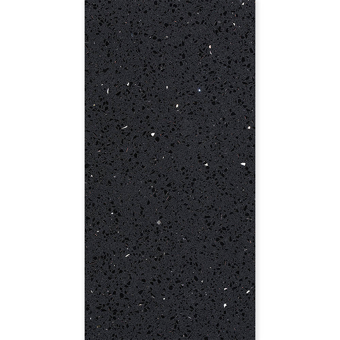 Black Sparkle Quartz Tile - Julien Macdonald - 600 x 300mm Large Image