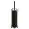 Toilet Brush Holder Cylinder with Chrome Effect - Black - 1602003 Large Image