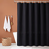 Black Polyester Shower Curtain 2000mm x 2400mm Extra Wide