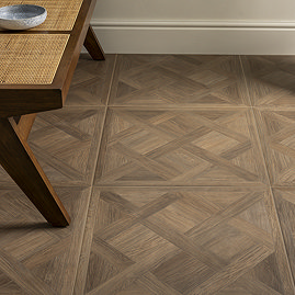 Blessington Oak Parquet Woven Wood Effect Wall & Floor Tiles - 600 x 600mm
