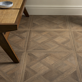 Blessington Oak Parquet Woven Wood Effect Wall & Floor Tiles - 600 x 600mm
