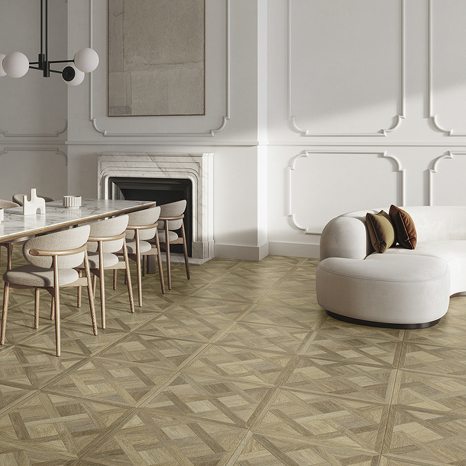 Blessington Walnut Wood Effect Wall & Floor Tiles - 600 x 600mm