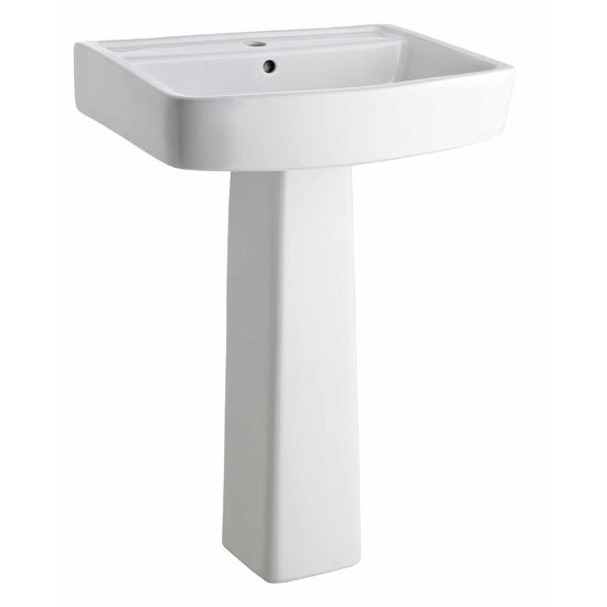 Bliss 4 Piece Bathroom Suite - CC Toilet & 1TH Basin with Pedestal - 2 x Basin Size and Seat Options