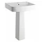 Bliss 4 Piece Bathroom Suite - CC Toilet & 1TH Basin with Pedestal - 2 x Basin Size and Seat Options