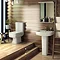 Bliss Modern Square Basin & Pedestal - 1 Tap Hole - 2 x Size Options Profile Large Image