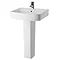 Bliss Modern Square Basin & Pedestal - 1 Tap Hole - 2 x Size Options Large Image