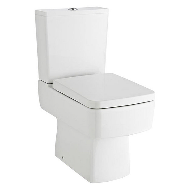 Bliss Close Coupled Square Toilet Inc. Standard or Soft Close Seat Option Large Image