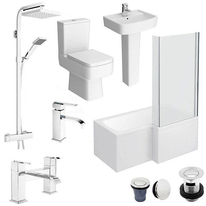 Bliss L-Shaped 1500 Complete Bathroom Package Large Image