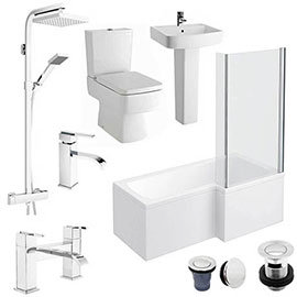 Bliss L-Shaped 1700 Complete Bathroom Package Medium Image