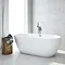 Bliss Modern Double Ended Curved Freestanding Bath Suite - 2 Basin Size Options  Feature Large Image