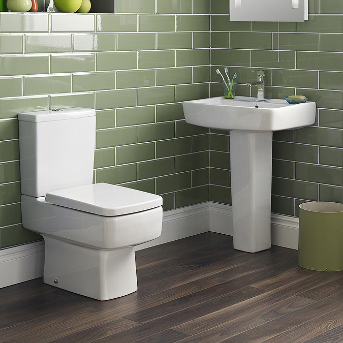Bliss Modern Double Ended Curved Freestanding Bath Suite - 2 Basin Size Options In Bathroom Large I