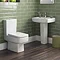Bliss Modern Double Ended Curved Freestanding Bath Suite - 2 Basin Size Options  In Bathroom Large I