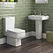 Bliss Modern Double Ended Curved Freestanding Bath Suite - 2 Basin Size Options In Bathroom Large I