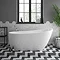 Bliss Modern Slipper Freestanding Bath Suite - 2 Basin Size Options In Bathroom Large Image
