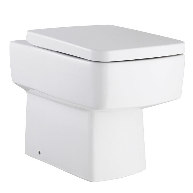 Bliss Squared Design Back to Wall Pan and Top Fix Seat - Standard or Soft Close Seat Option Large Im
