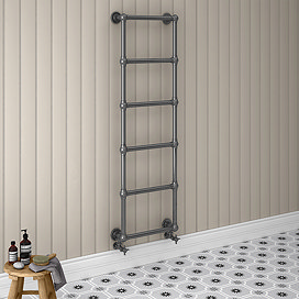 Chatsworth Black Nickel 1550 x 500mm Wall Mounted Towel Rail