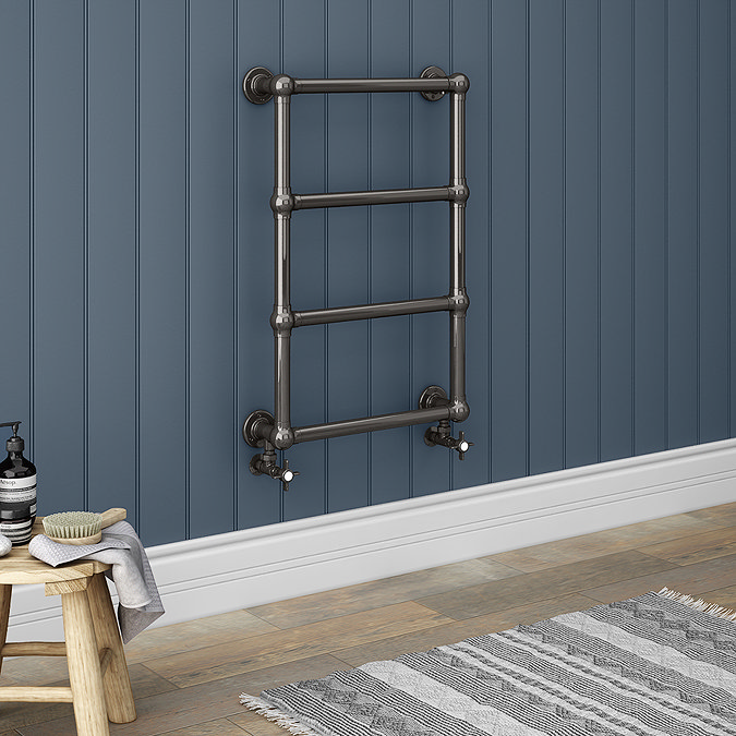 Chatsworth Black Nickel 498 x 748mm Wall Mounted Towel Rail