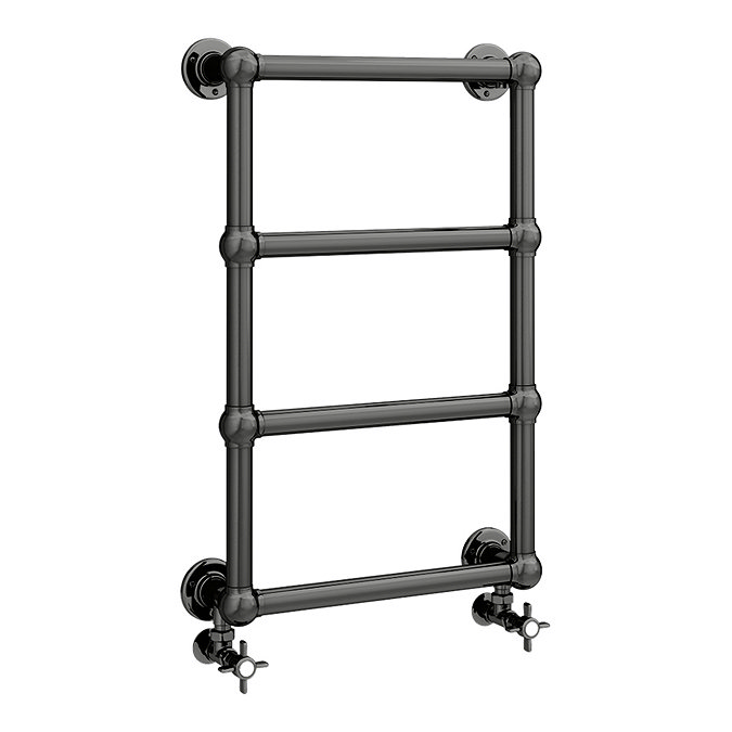 Bloomsbury Black Nickel 498 x 748mm Wall Mounted Towel Rail  Profile Large Image