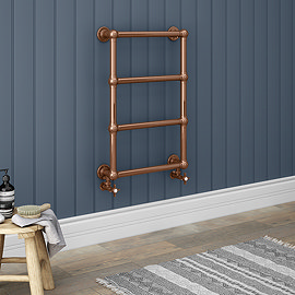 Bloomsbury Copper 498 x 748mm Wall Mounted Towel Rail Large Image
