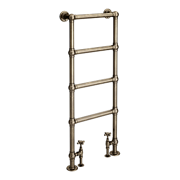 Bloomsbury Old English Brass 498 x 1194mm Floor Mounted Towel Rail