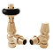 Bloomsbury Traditional Gold Finish Thermostatic Radiator Valve & Lock Shield Valve