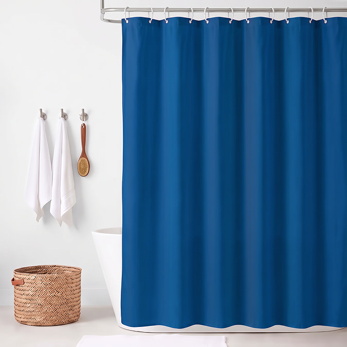 Blue Polyester Shower Curtain 1800mm x 1800mm