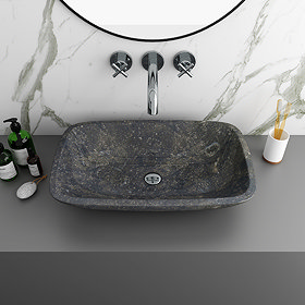 Blue Limestone 600 x 380mm Counter Top Rectangle Basin 0TH - BLST003 Large Image