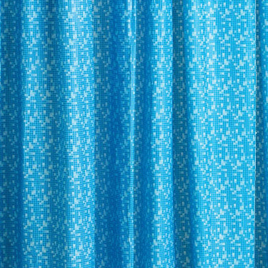 Blue Mosaic PEVA Shower Curtain W1800 x H1800mm - 1605204 Large Image