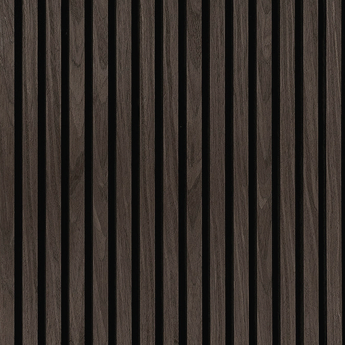 Bolzano American Walnut Slatted Wood Effect Acoustic Panel 2400 x 600mm