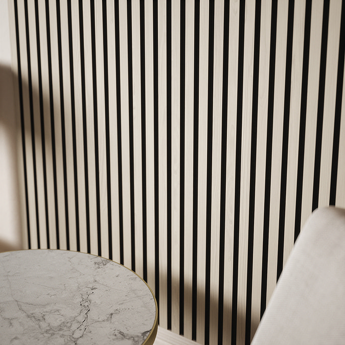Bolzano Ash Slatted Wood Effect Acoustic Wall Panel 1200 x 572mm
