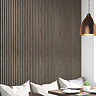 Bolzano Carini Walnut Slatted Wood Effect Acoustic Panel 2400 x 600mm