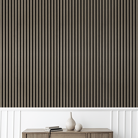 Bolzano English Oak Slatted Wood Effect Acoustic Panel 2400 x 600mm