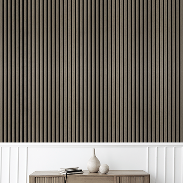 Bolzano English Oak Slatted Wood Effect Acoustic Panel 2400 x 600mm