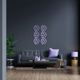 Bolzano Hexagon Lavender Acoustic Wall Panels