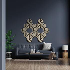 Bolzano Hexagon Light Oak Acoustic Wall Panels