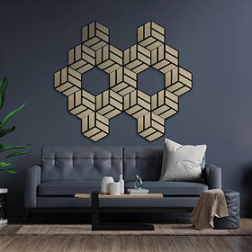Bolzano Hexagon Light Oak Acoustic Wall Panels