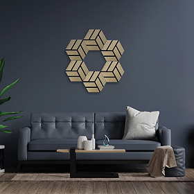 Bolzano Hexagon Pale Oak Acoustic Wall Panels