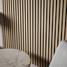 Bolzano Light Oak Slatted Wood Effect Acoustic Wall Panel 1200 x 572mm
