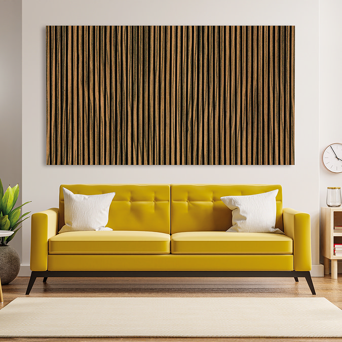 Bolzano Maple Stripe Slatted Wood Effect Acoustic Wall Panel 1200 x 572mm