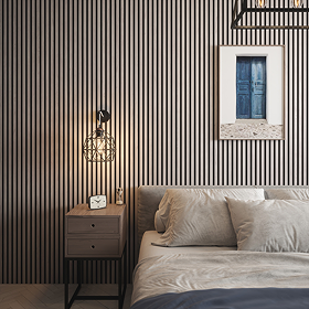 Bolzano Silver Birch Slatted Wood Effect Acoustic Wall Panel 2400 x 572mm
