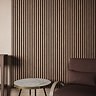 Bolzano Walnut Slatted Wood Effect Acoustic Wall Panel 2400 x 572mm